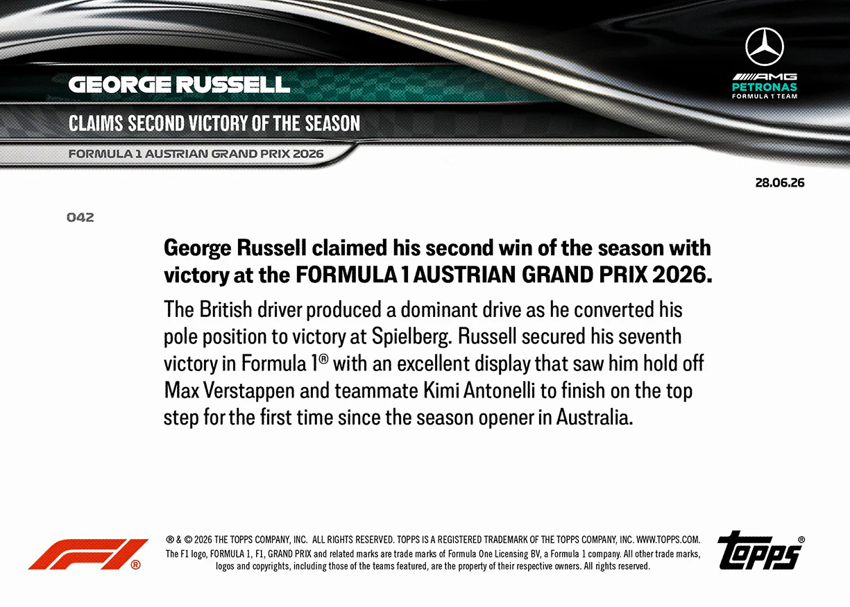 George Russell - 2026 Formula 1® Topps N