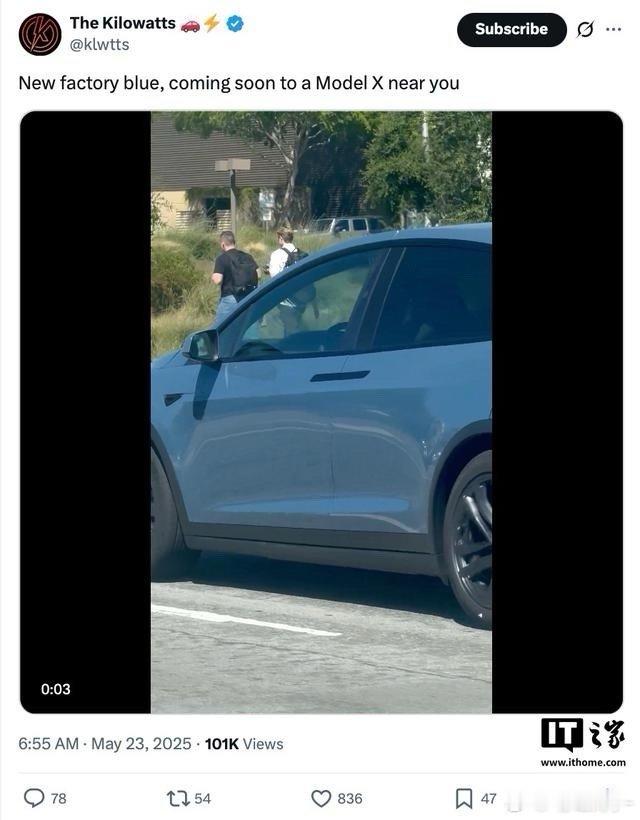 2026款特斯拉modelx2026款特斯拉model x谍照曝光，同步焕新了m