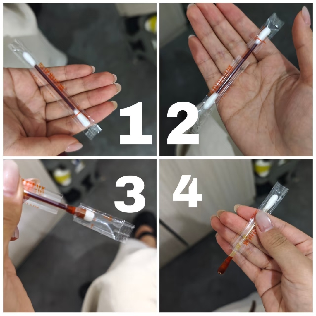 评论意思是，另一头可以拿来擦干碘伏。但其实没太看懂这个图，意思是掰红线的那一边，
