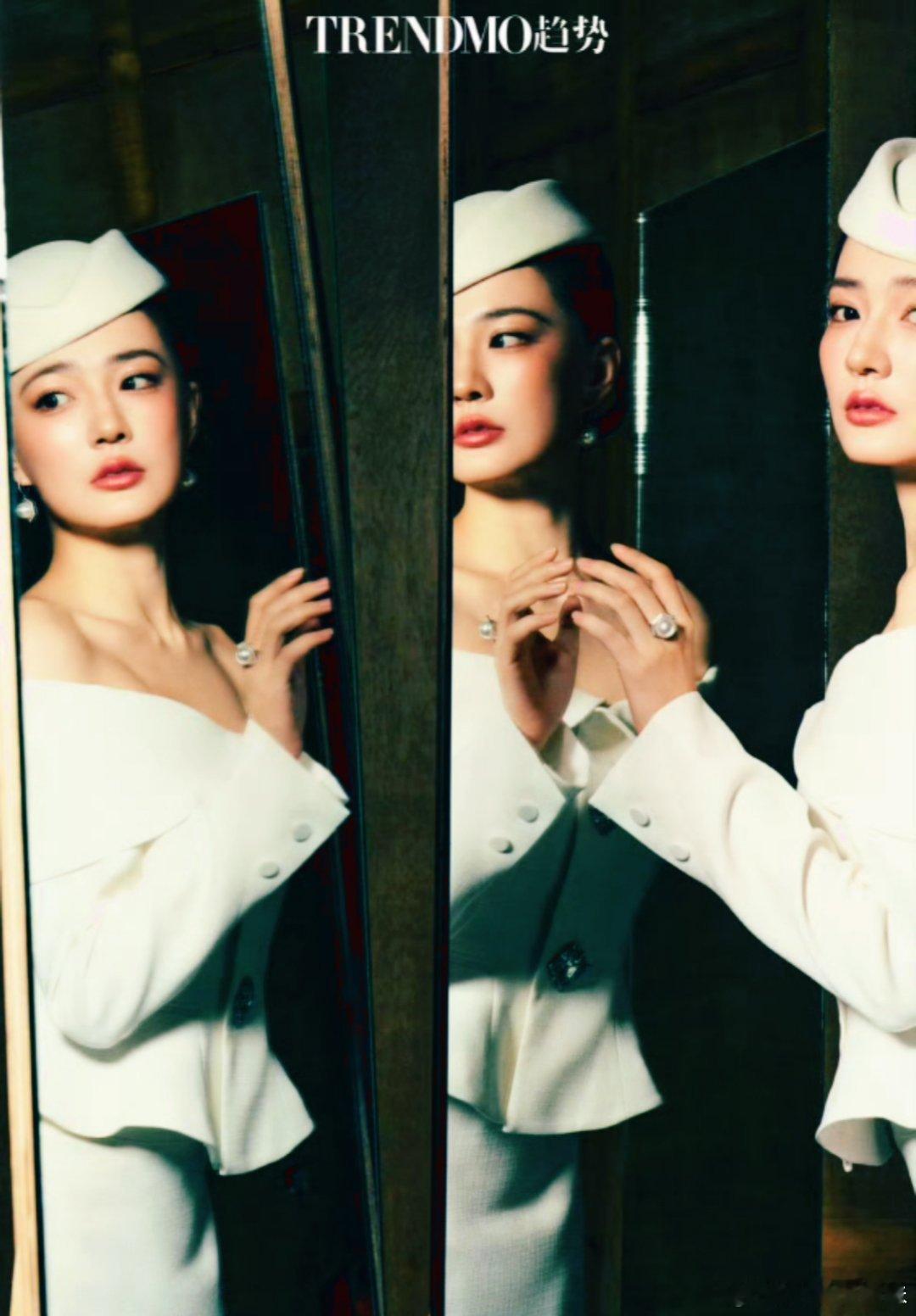 徐璐的美是明艳大气 徐璐新写真大片来袭，美出新高！复古大卷发凸显颅顶之美，白色套