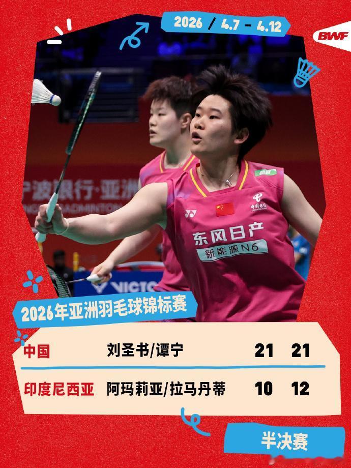 王祉怡决赛再战安洗莹 石宇奇接受黑马挑战
 
4月11日晚，2026亚洲羽毛球锦