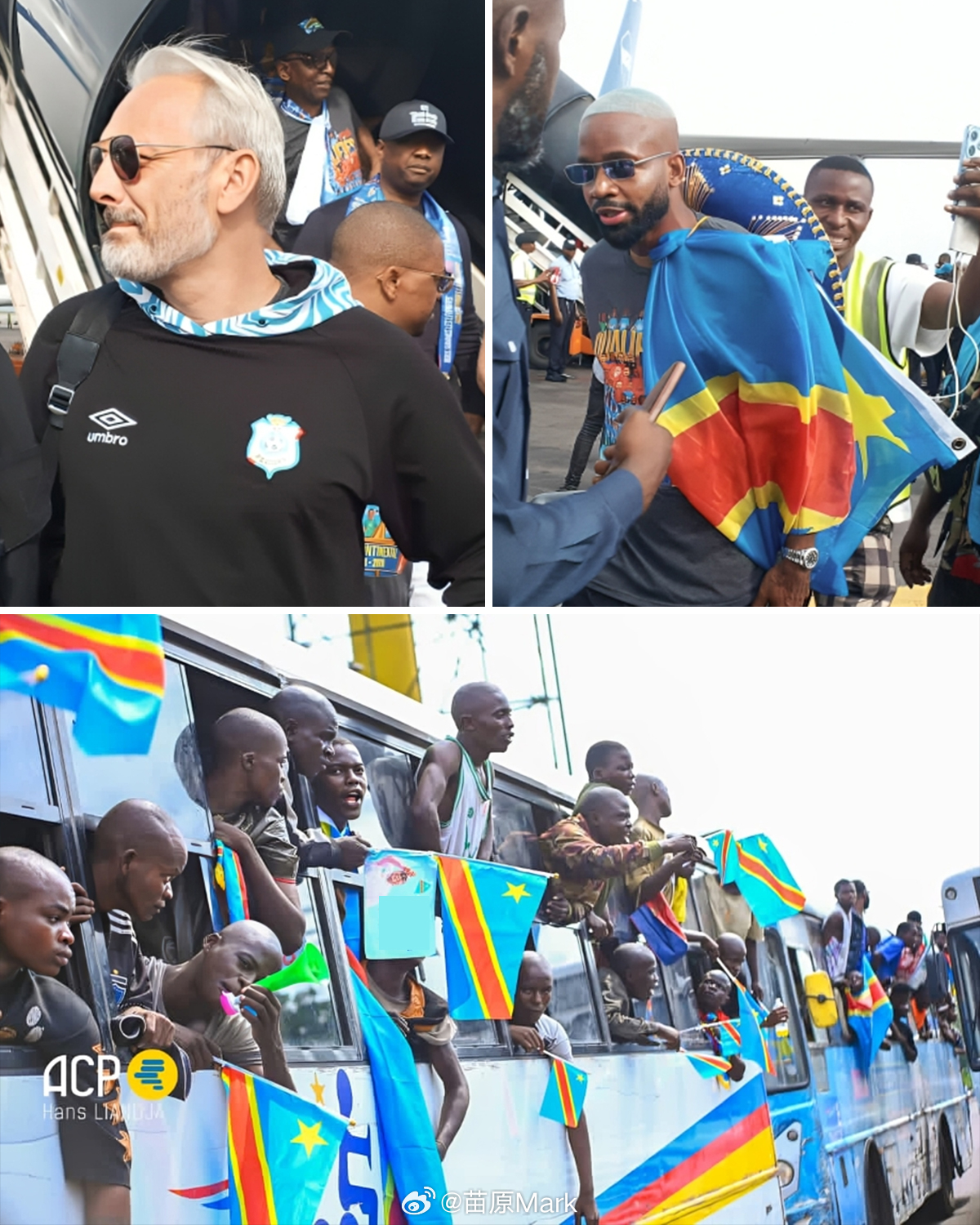 民主刚果回家庆祝，总统一人发一辆车，巴坎布立flag：你们葡萄牙，不是不可战胜的