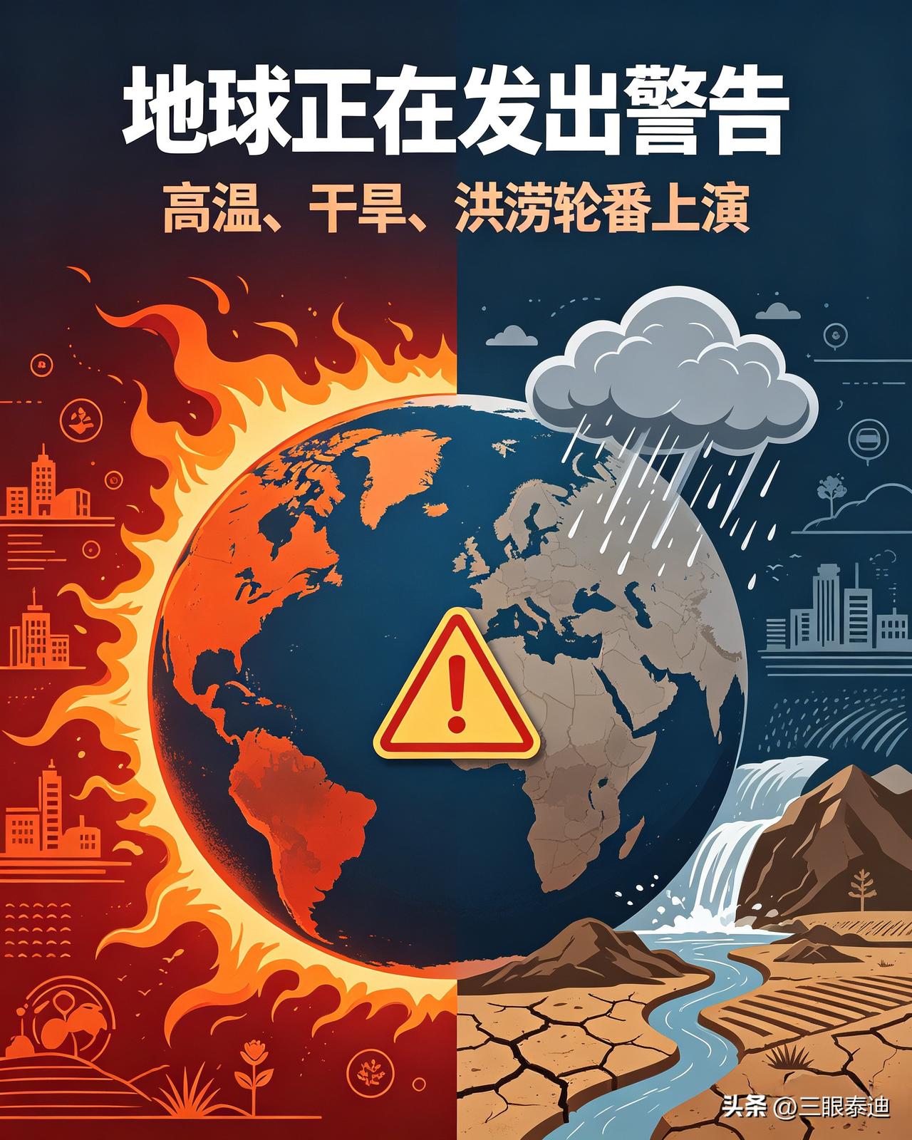 酷暑已成常态，极端天气频发，地球正在发出强烈警告
 
这个夏天，酷热席卷南北，很