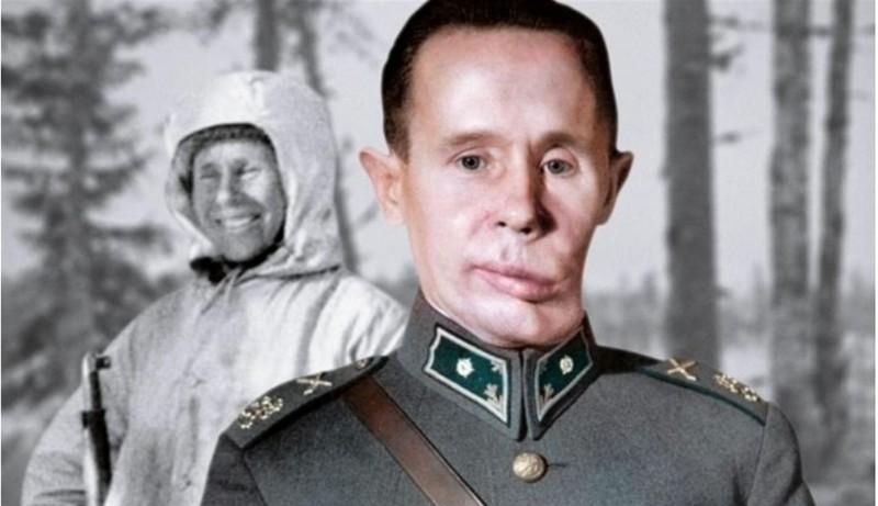 1939年，苏军一狙击手潜伏在雪地里一天一夜，饿了就吃雪，终于“猎物”出现他用瞄