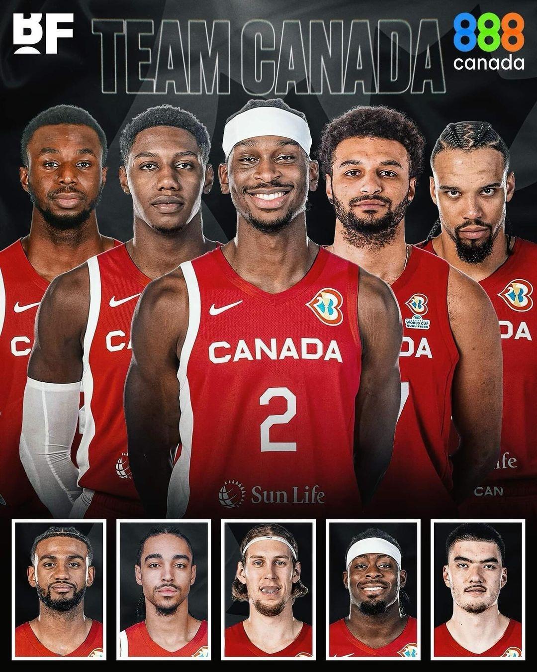 这支加拿大队什么水平[照相机]维金斯 巴雷特 亚历山大 穆雷 狄龙#巴黎奥运会#