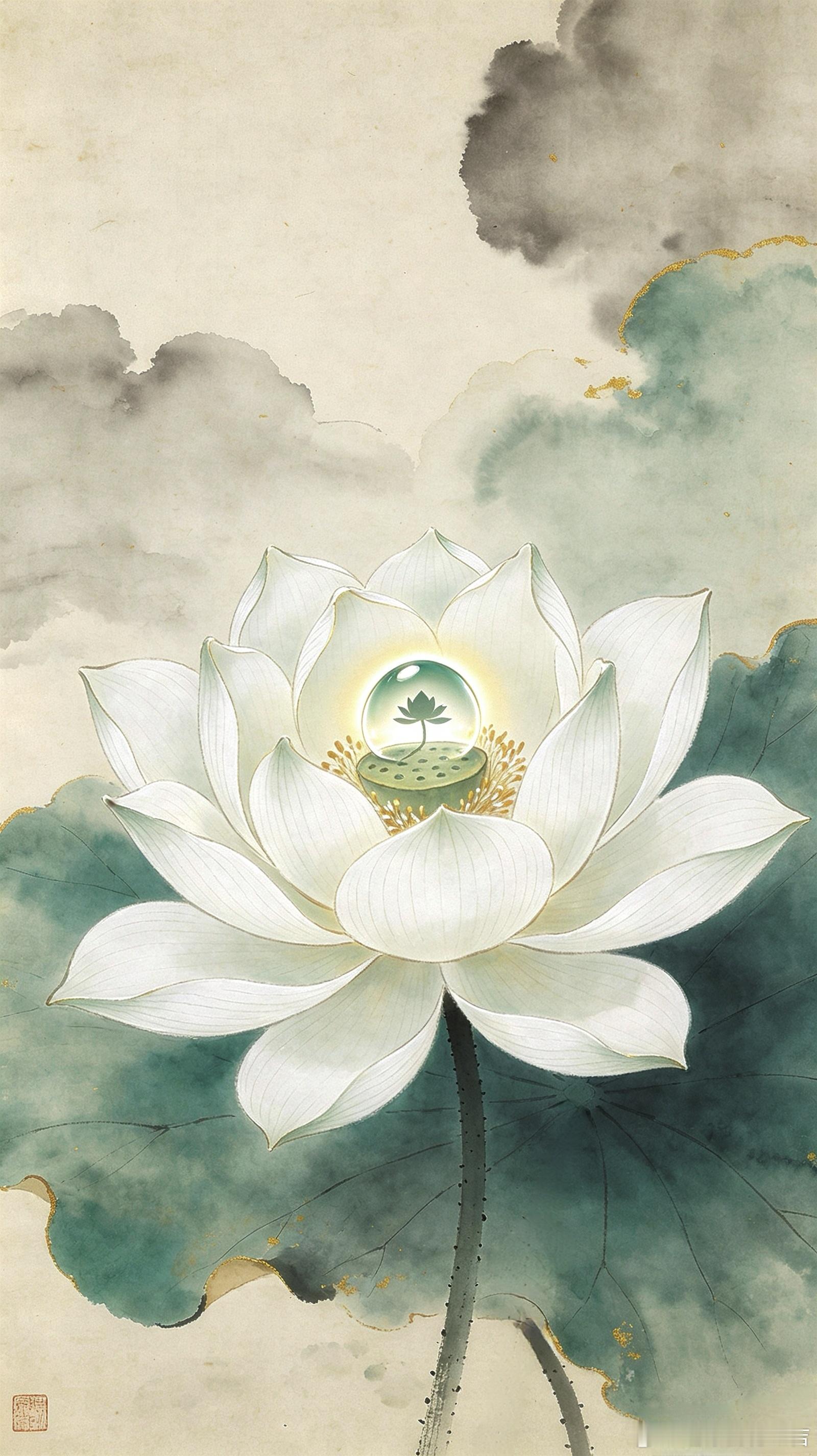 菩提心，乃犹如大莲露。有圣物名曰大莲露，若得而服用，可享万年遐寿。菩提心胜德，亦