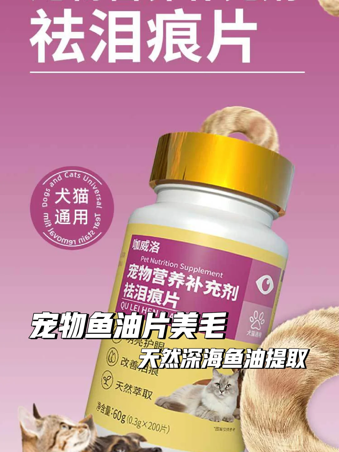 猫咪亮眼秘籍😻去泪痕片必备