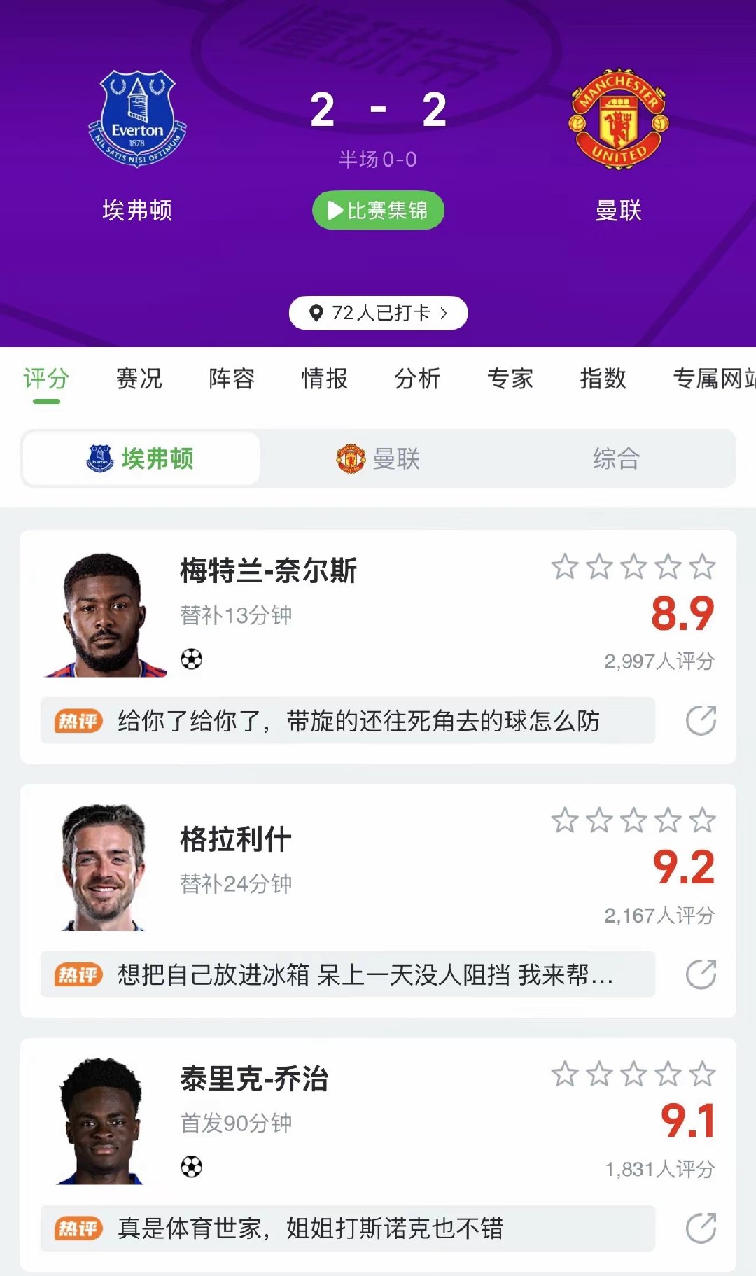 埃弗顿2:2战平曼联 埃弗顿绝平曼联 ​​​