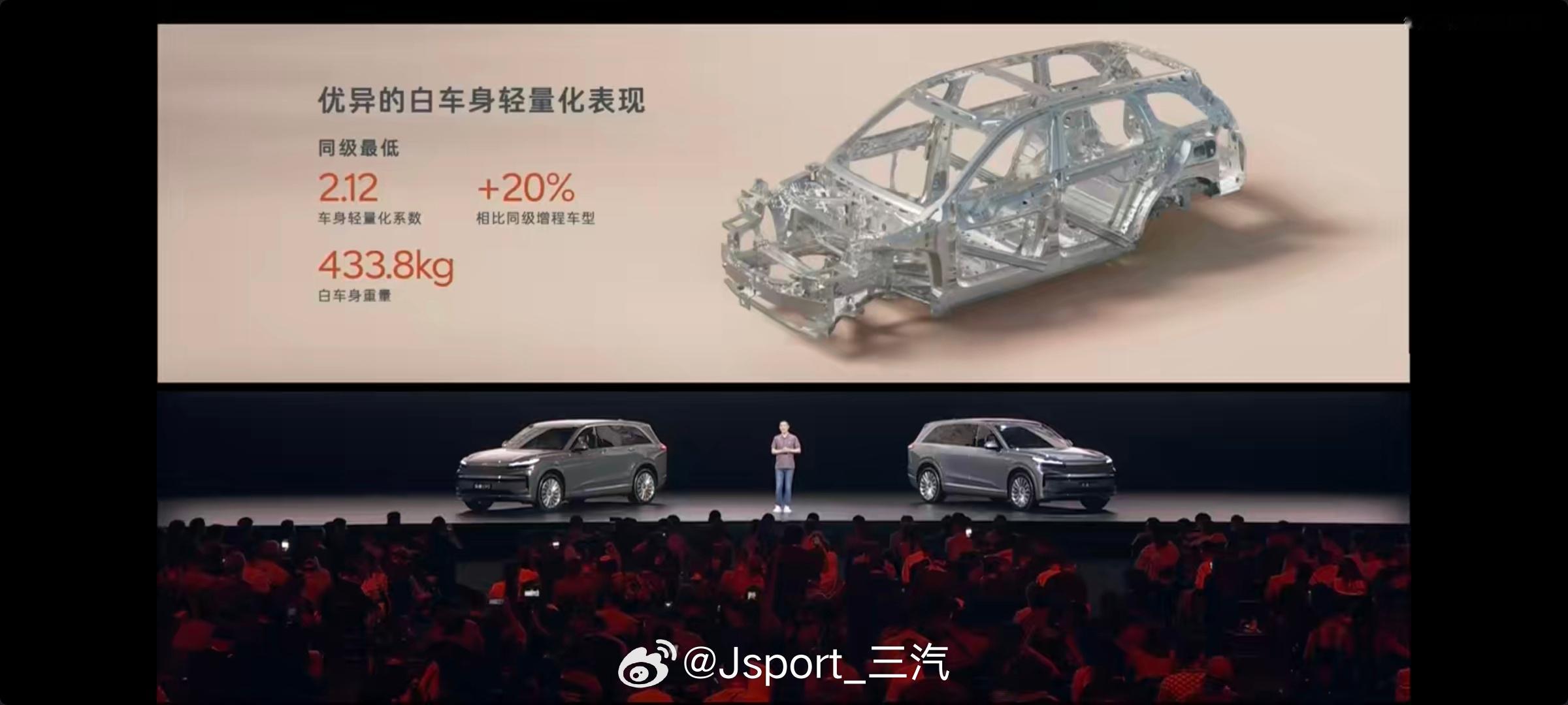 乐道L90BIW 白车身重量和前几天的计算是一致的 ​​​ ​​​