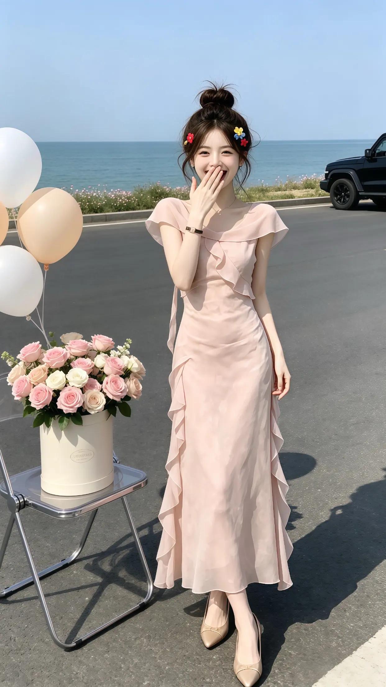 无法拒绝温柔感小裙子 气质仙女裙甜美穿搭 粉色长裙温柔风 温柔纯欲风穿搭分享 法