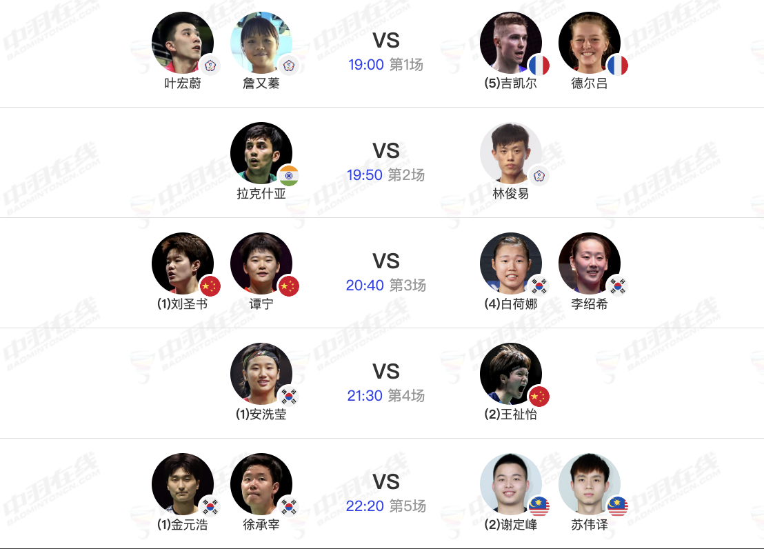 2026全英羽毛球公开赛 3月8日各单项决赛赛程，晚上19点开赛：1、吉凯尔/德