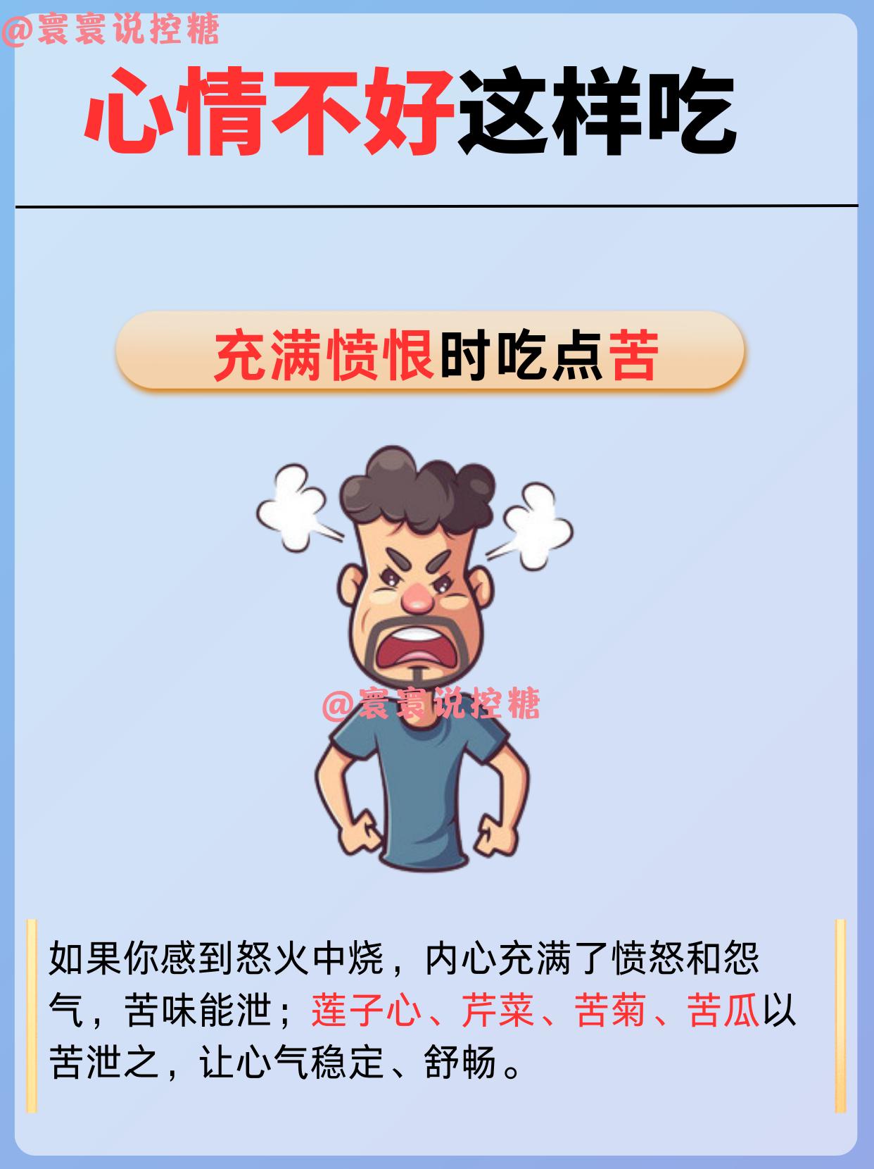 心情不好这样吃。人有五气：喜、怒、悲、忧、恐 《黄帝内经》中提到：五味...