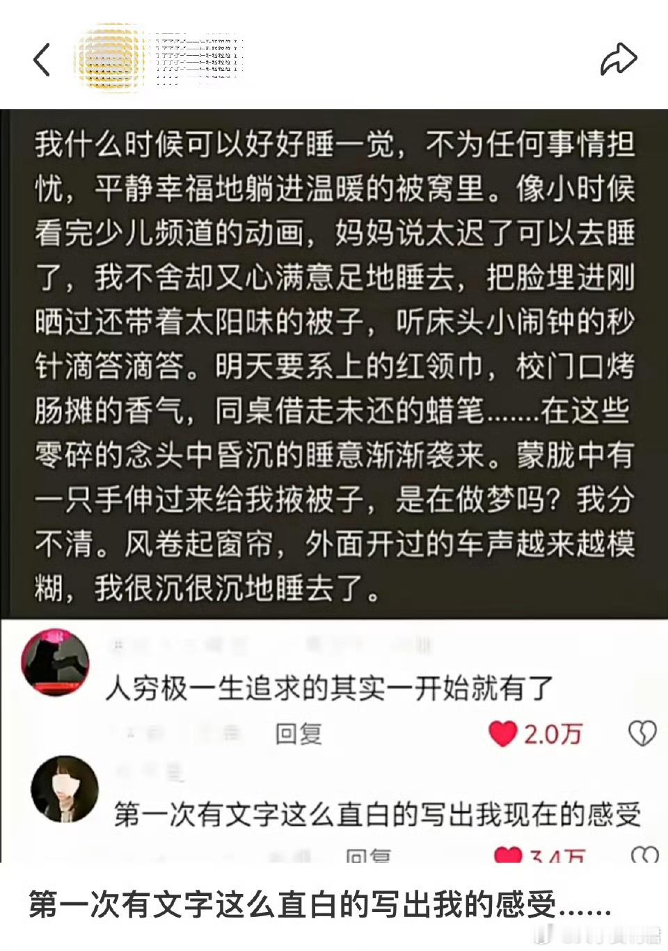 第一次有文字这么直白的写出我的感受… 