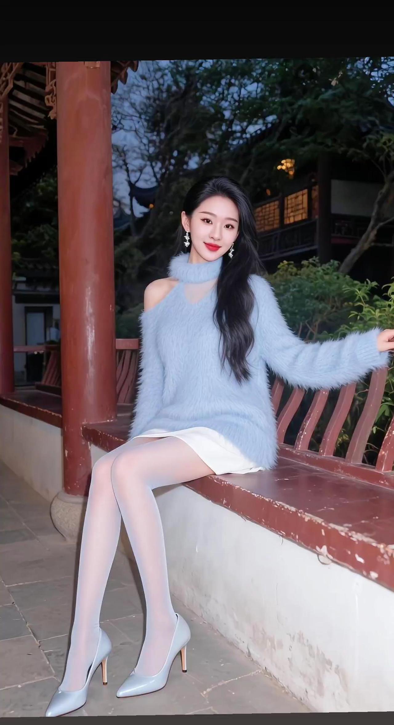 颜值穿搭毛衣白丝yyds