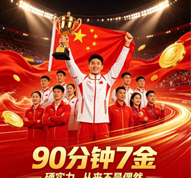 本以为夺金节奏放缓，中国队90分钟狂揽7金