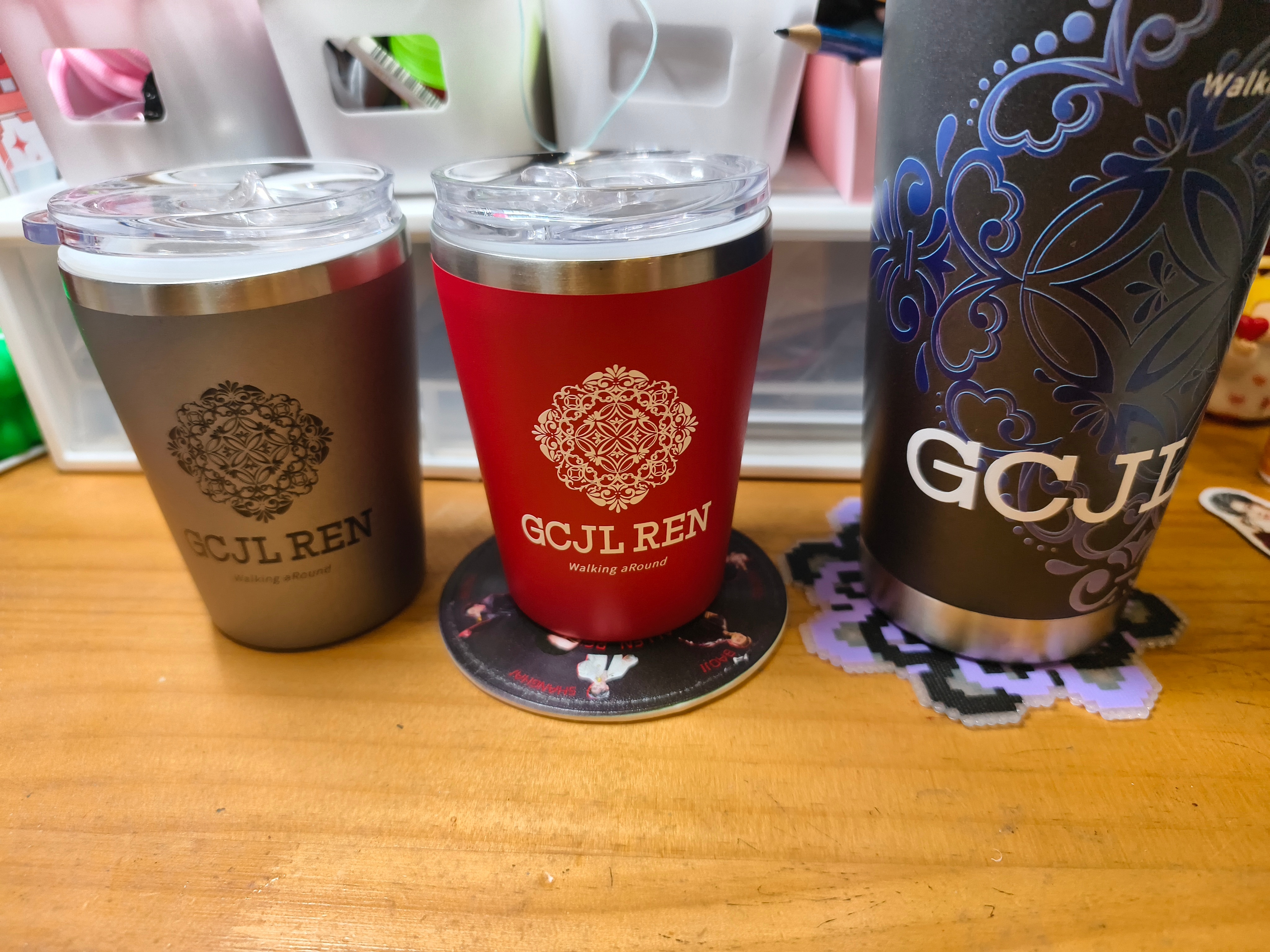 生活手记拼了一个宝相花杯垫
