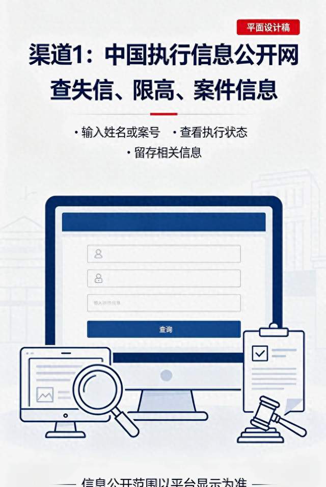 中国执行信息公开网，查失信、限高与案件信息