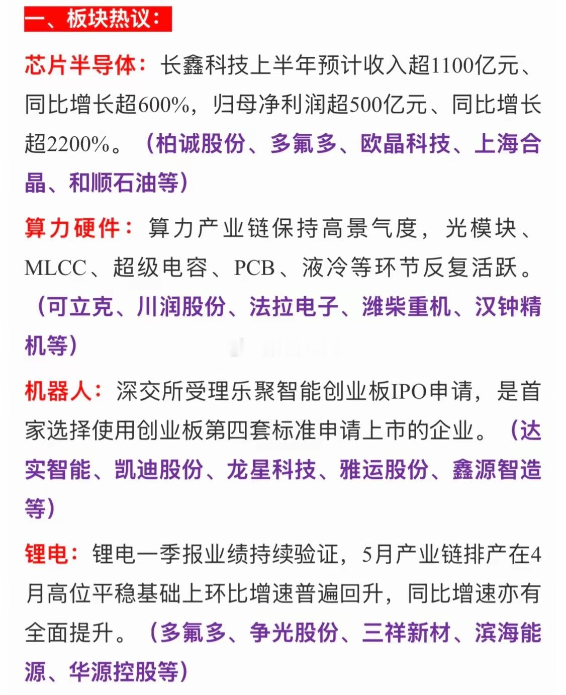 周三A股盘后消息 