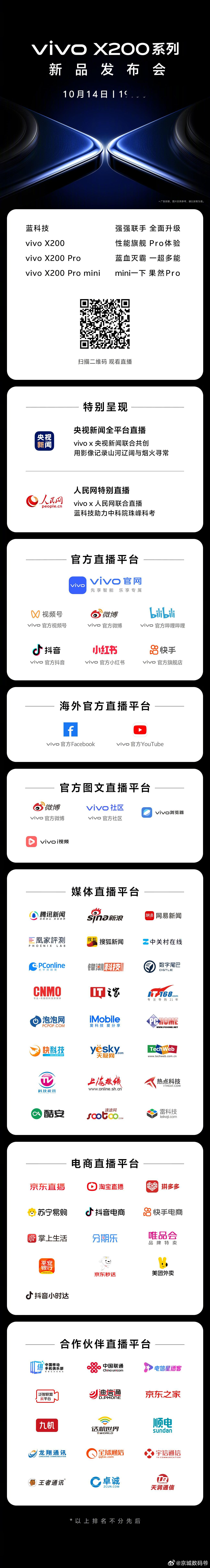 #vivo X200系列#发布会，就在今晚19:00！全面升级的蓝科技、Pro体