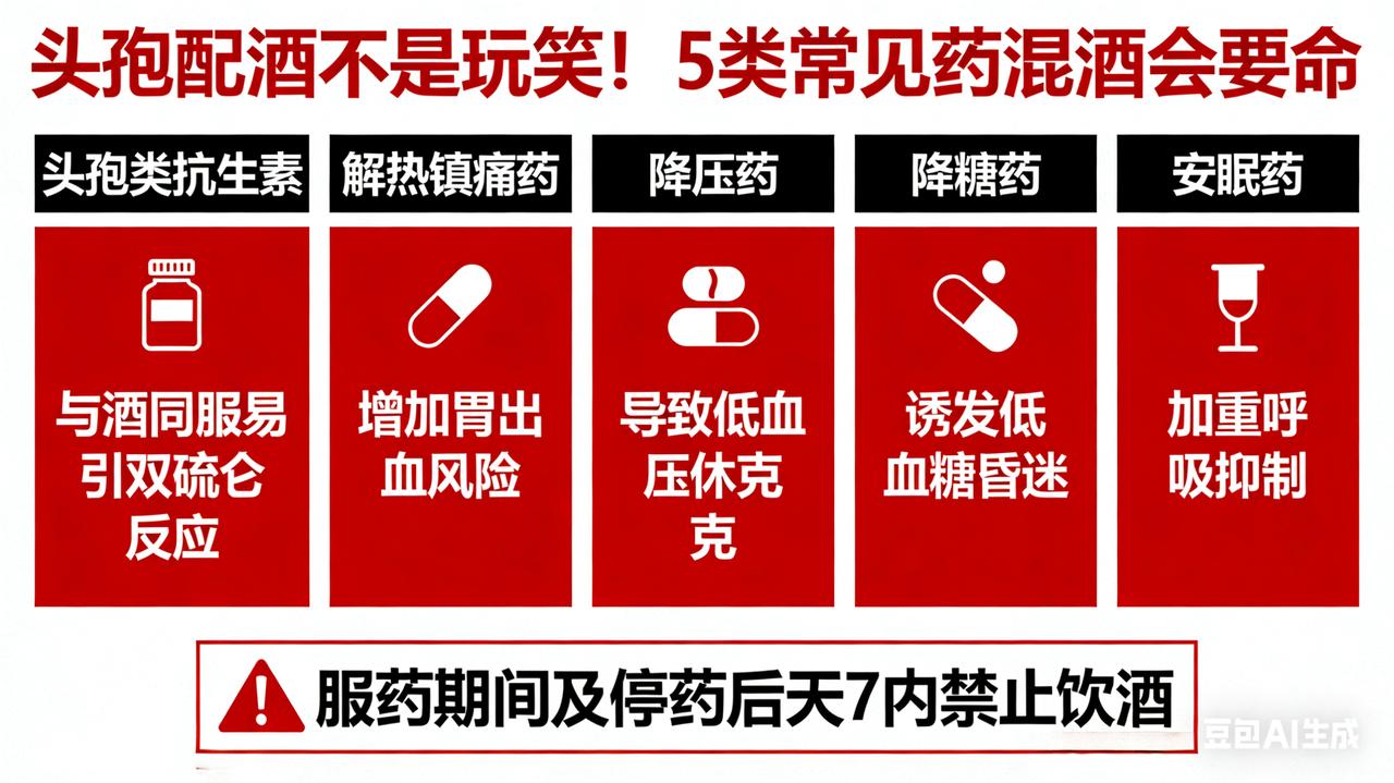 头孢配酒不是玩笑！5 类常见药混酒会要命

头孢配酒，说走就走！除了头孢，这5类
