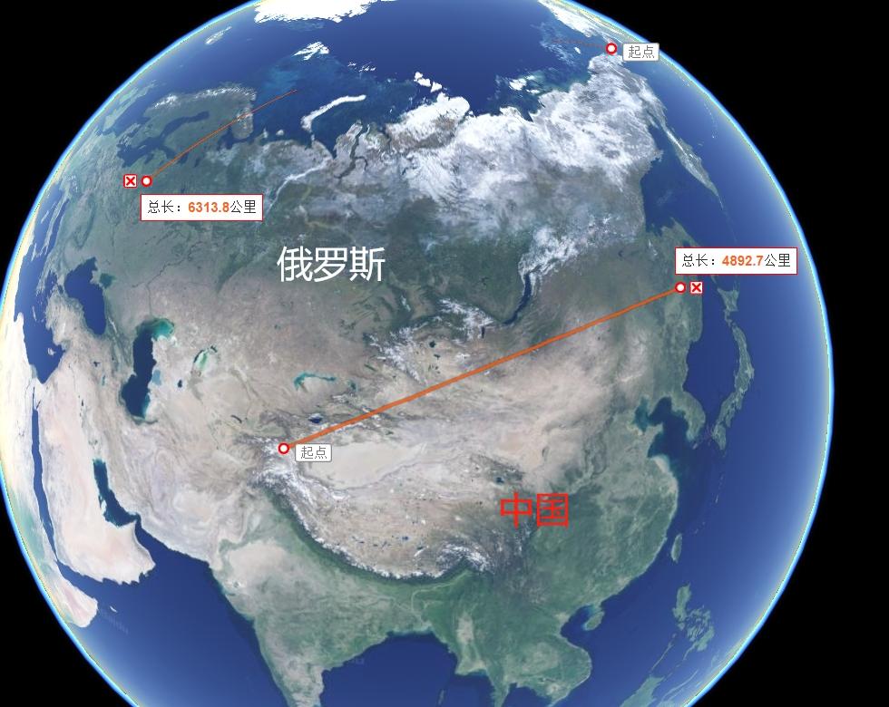 俄罗斯东西距离9000公里，这个数据是骗人的，距离是两点之间拉直线的长度，俄罗斯