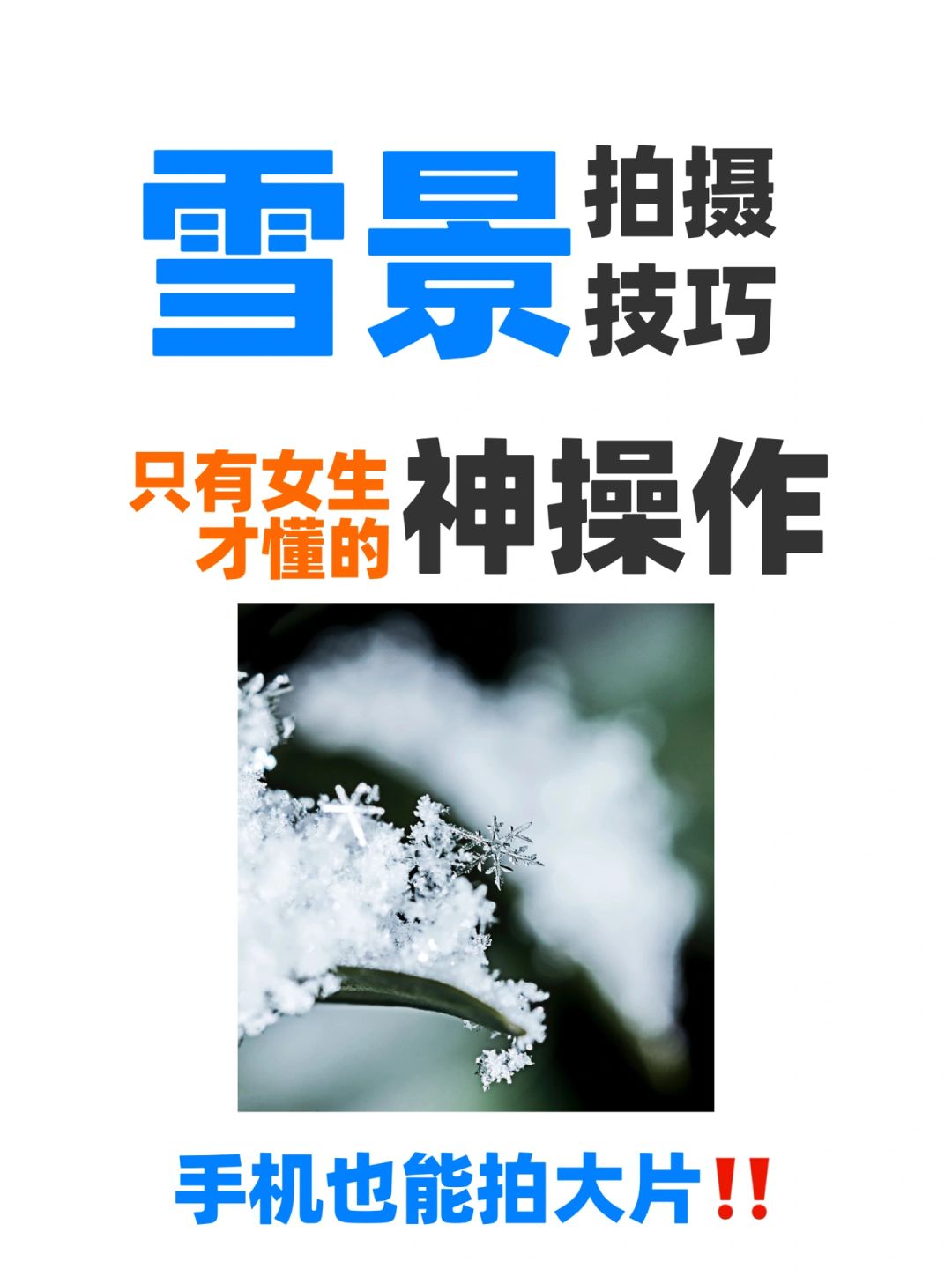 20秒教你用手机拍雪景大片 拍摄技巧快收藏