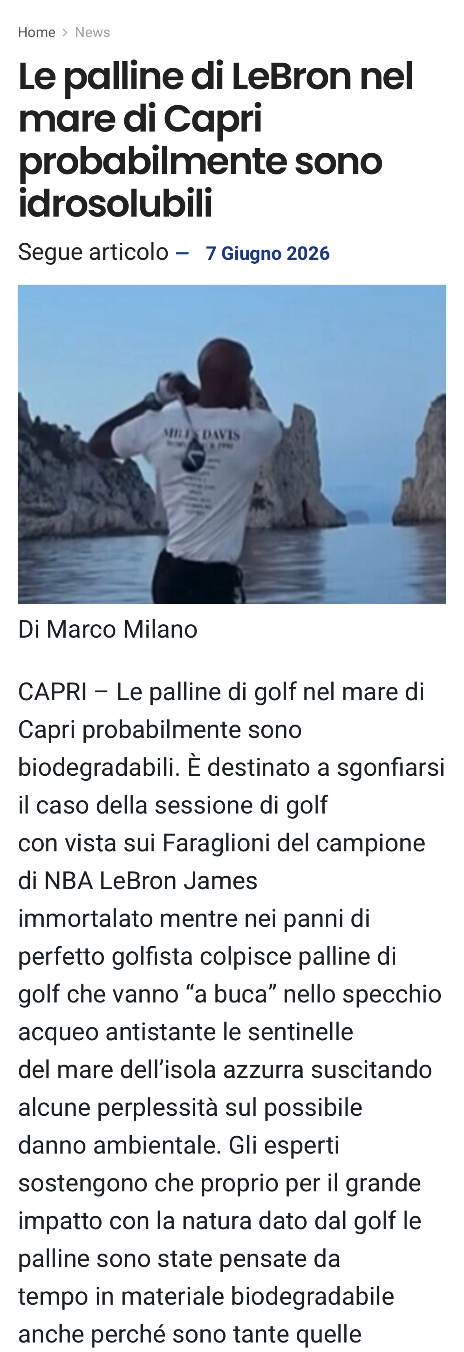 来抓我啊？大概率不了了之～意大利当地媒体 Capri Press（卡普里新闻）记