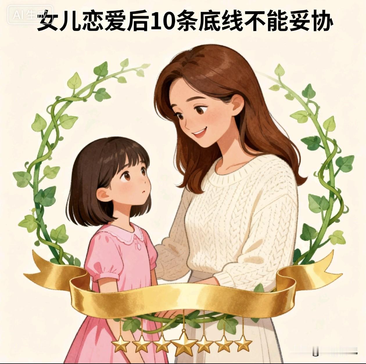 你一定要告诫自己的女儿，当她长大开始恋爱后，有10条底线，无论如何都不能妥协：