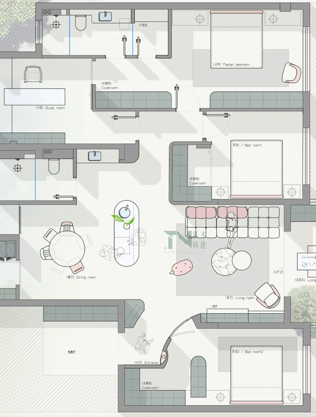 她家跟我家户型差不多，就定这个方案了