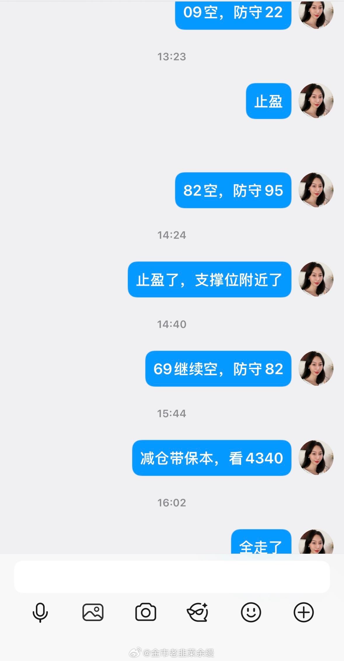 黄金  盘内3波空单全部止盈黄金金价