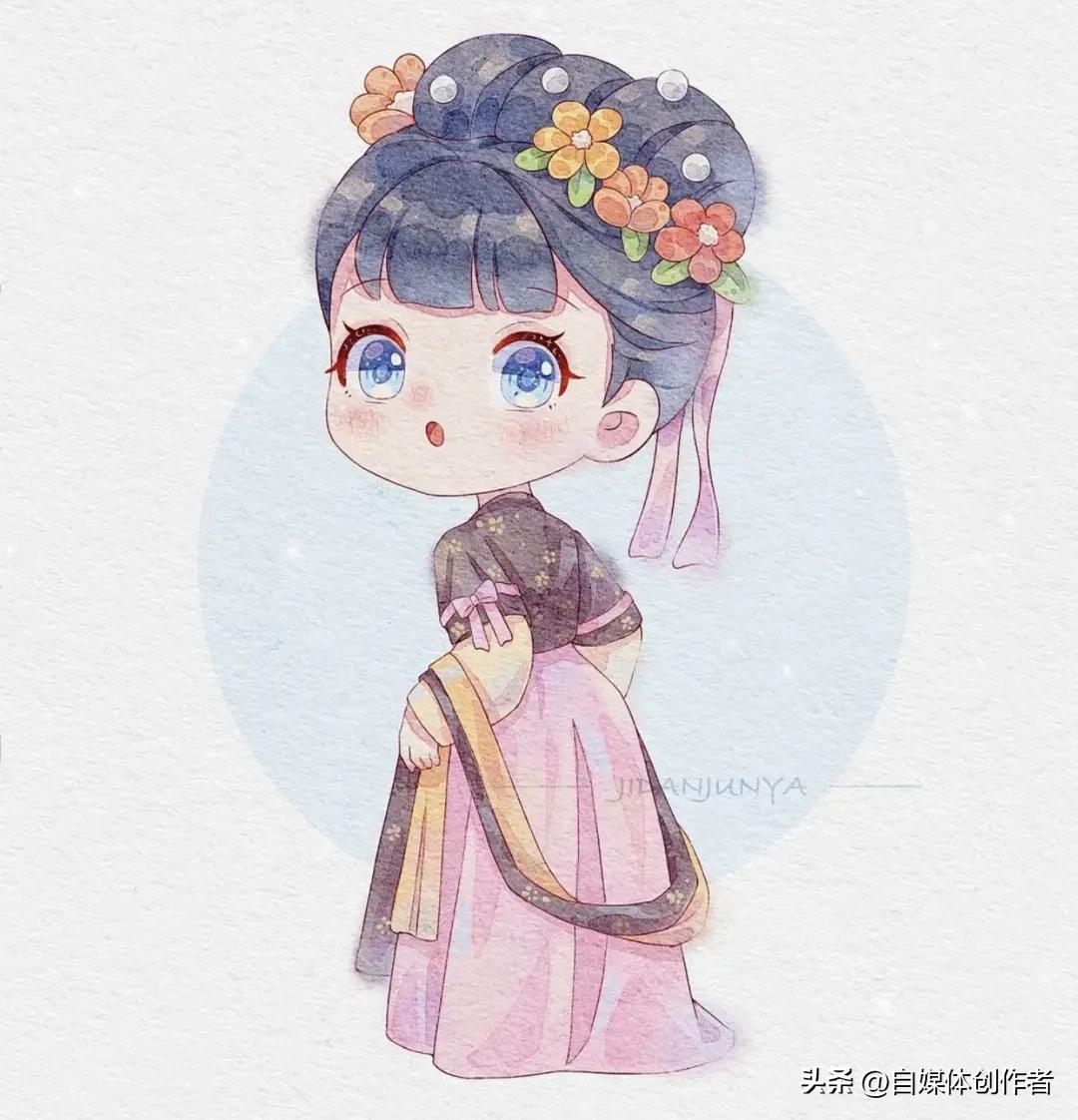 唐风漫卷，萌趣生花。这位创作者擅长将古老的诗意揉进鲜活的视觉里，把大唐的气象变成