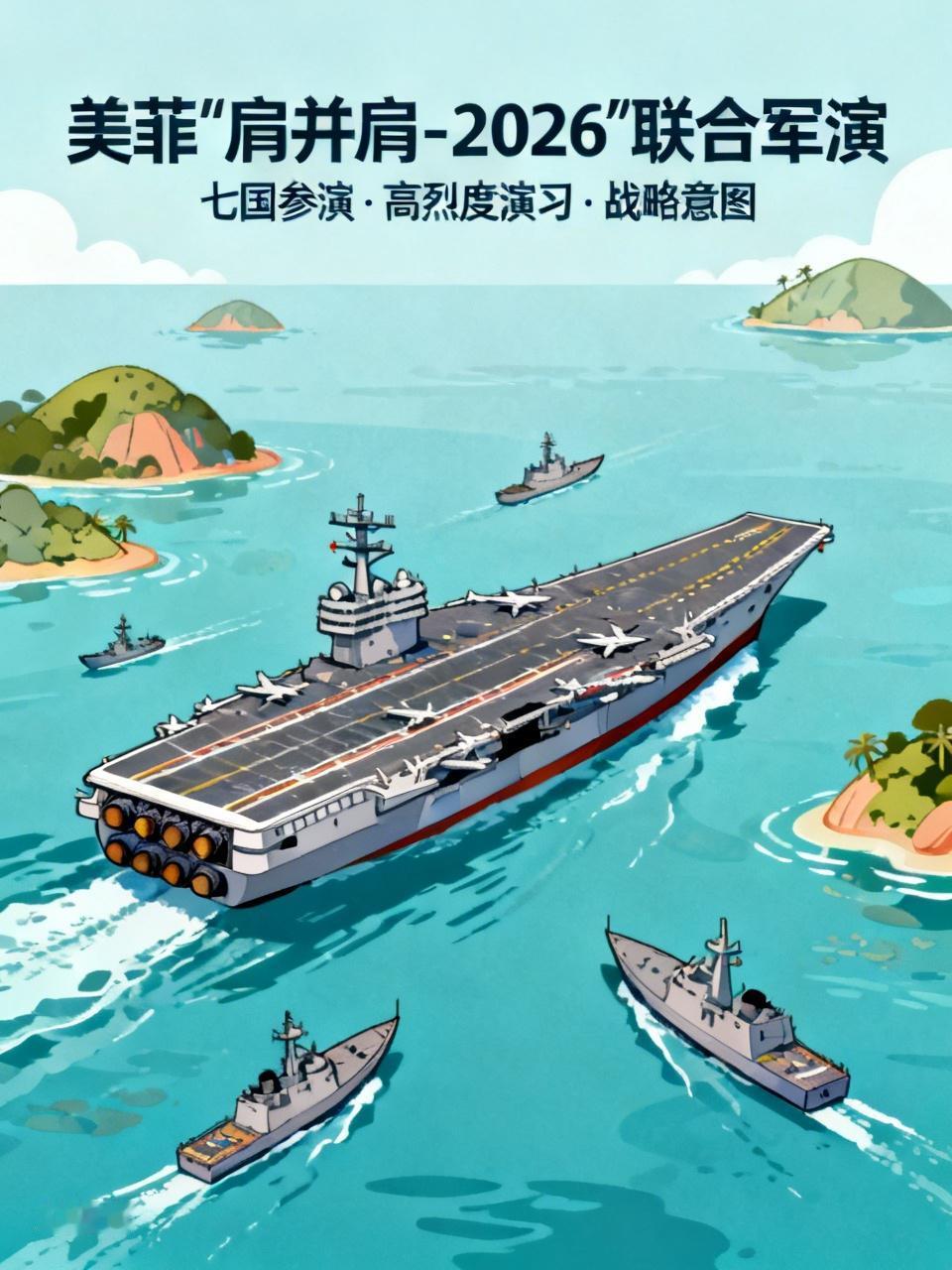 美菲举行的“肩并肩 - 2026”联合军演，实在是嚣张至极！4月20日起，美、菲