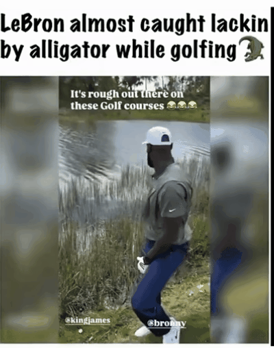 詹姆斯差点喂鳄鱼！捡个高尔夫球，水里竟藏着这玩意儿

老詹最近打高尔夫遇上硬茬了