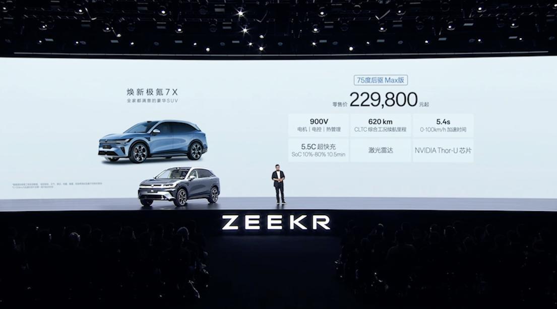 焕新极氪7x上市 极氪 7X 起售价 22.98 万元。焕新极氪7x 308_I