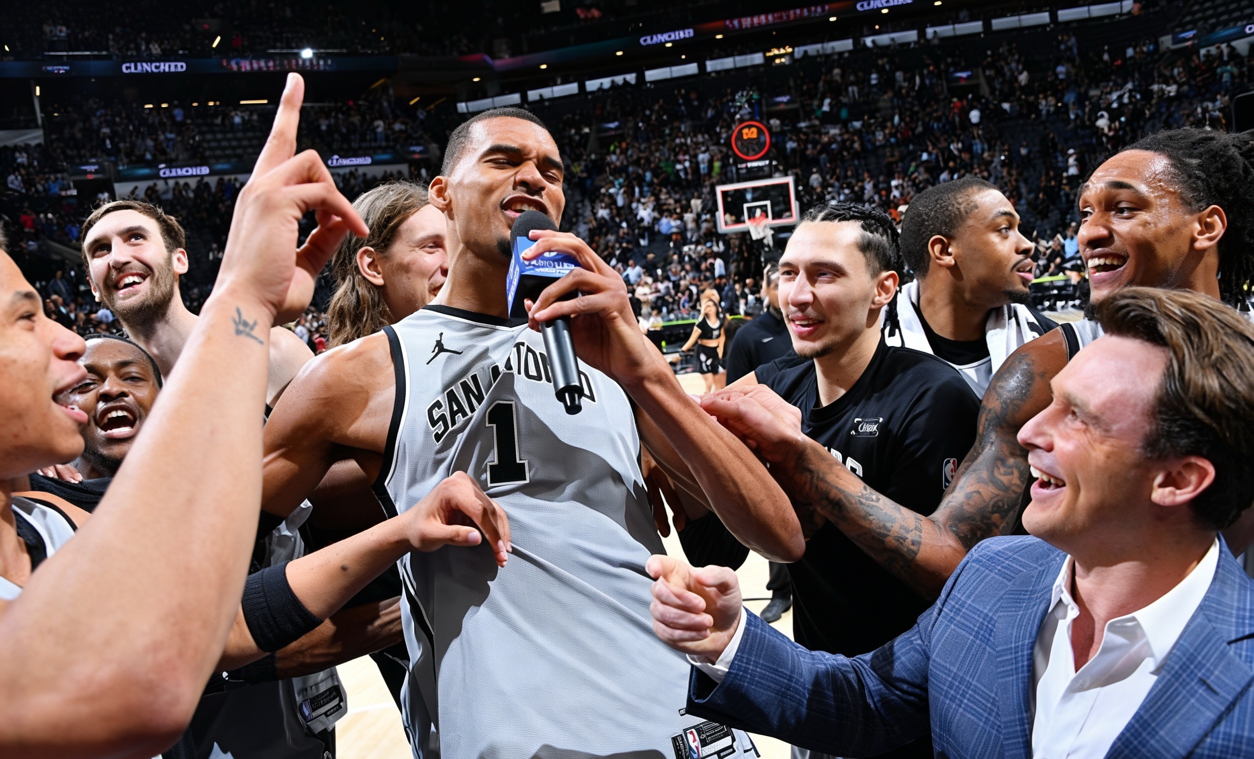 马刺时隔7年重返季后赛（上次是2018-19赛季）提前12场锁定季后赛名额，也是