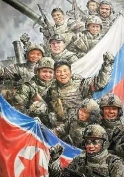 朝鲜曾经没想到，派出一万多人前往俄罗斯参战，现如今在平壤大街小巷，印着西里尔字母