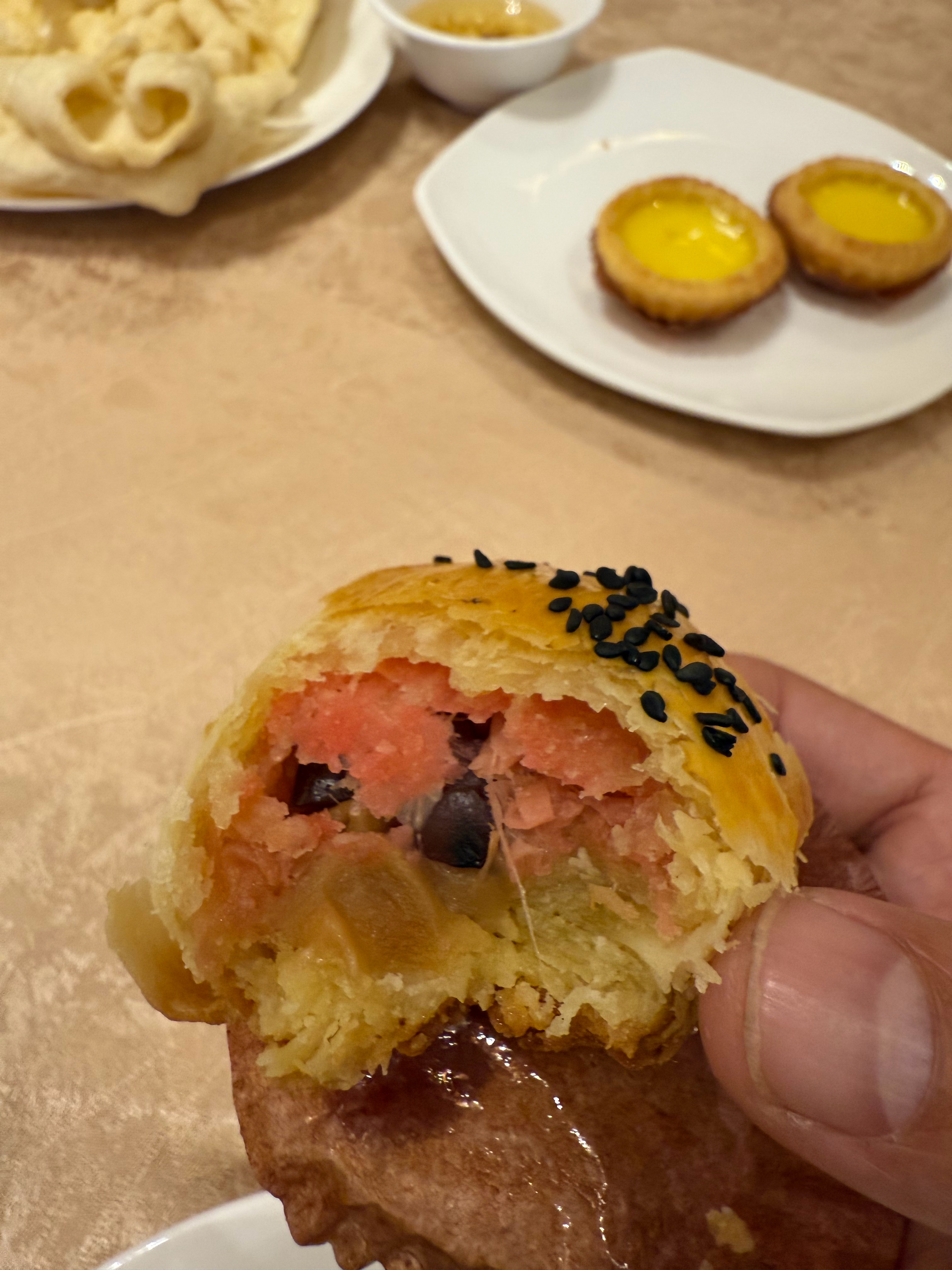 太难得了，吃回儿时的味道，大家知道为什么这个馅是粉红色的？ ​​​