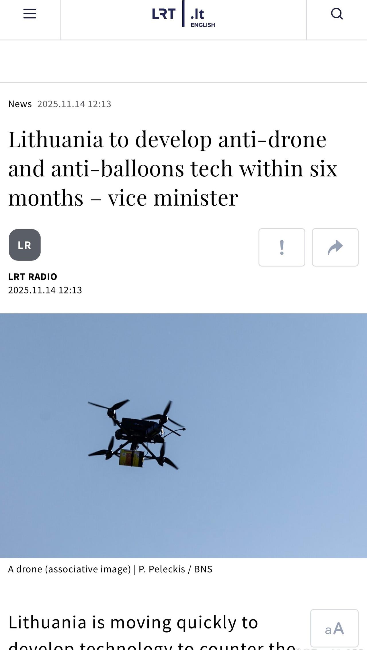 立陶宛國家廣播電視台（LRT）：立陶宛經濟部副部長Paulius Petraus