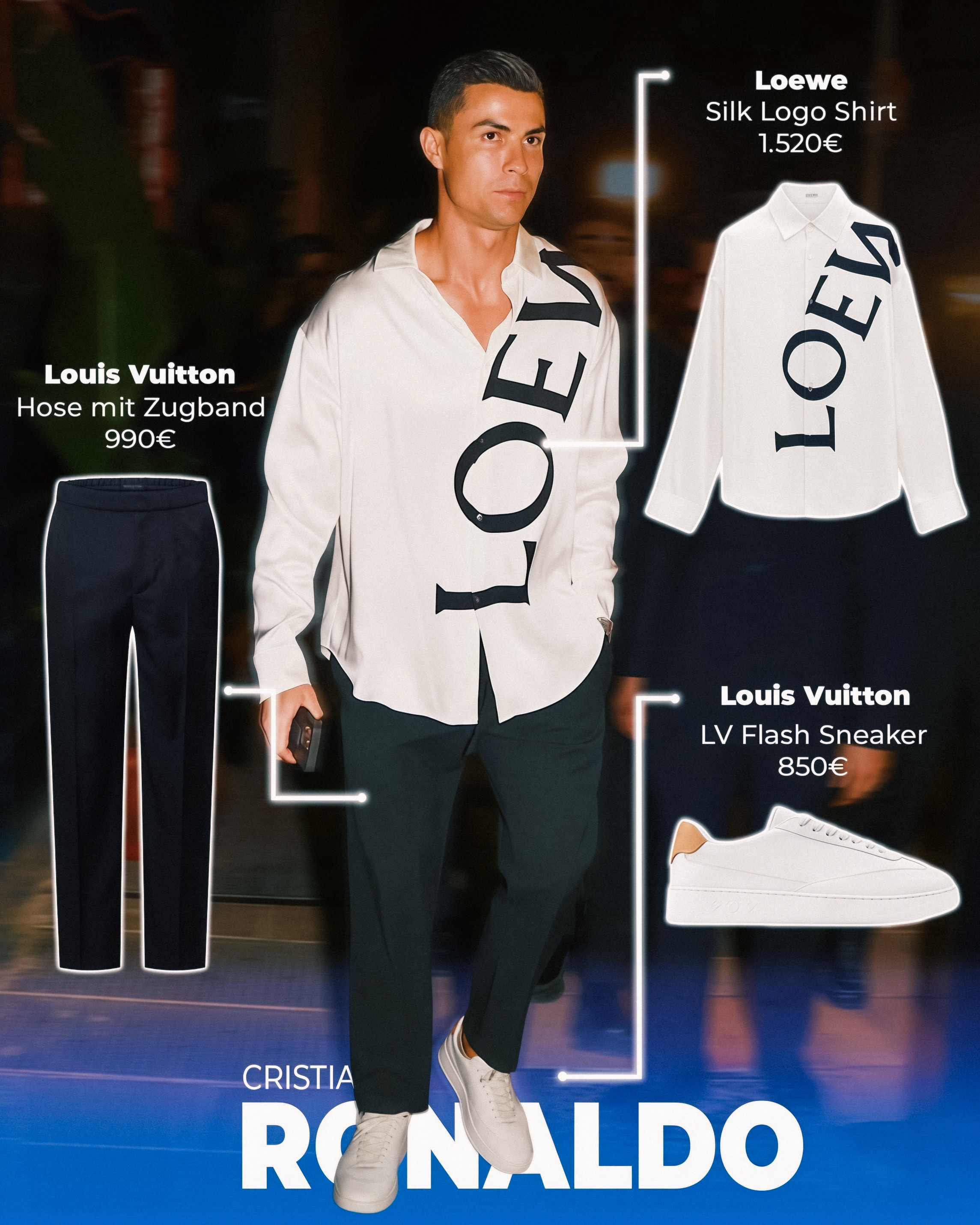 C罗C罗日常 🛑 罗纳尔多3月13日在马德里前往餐厅的行头 专栏 · C罗时刻