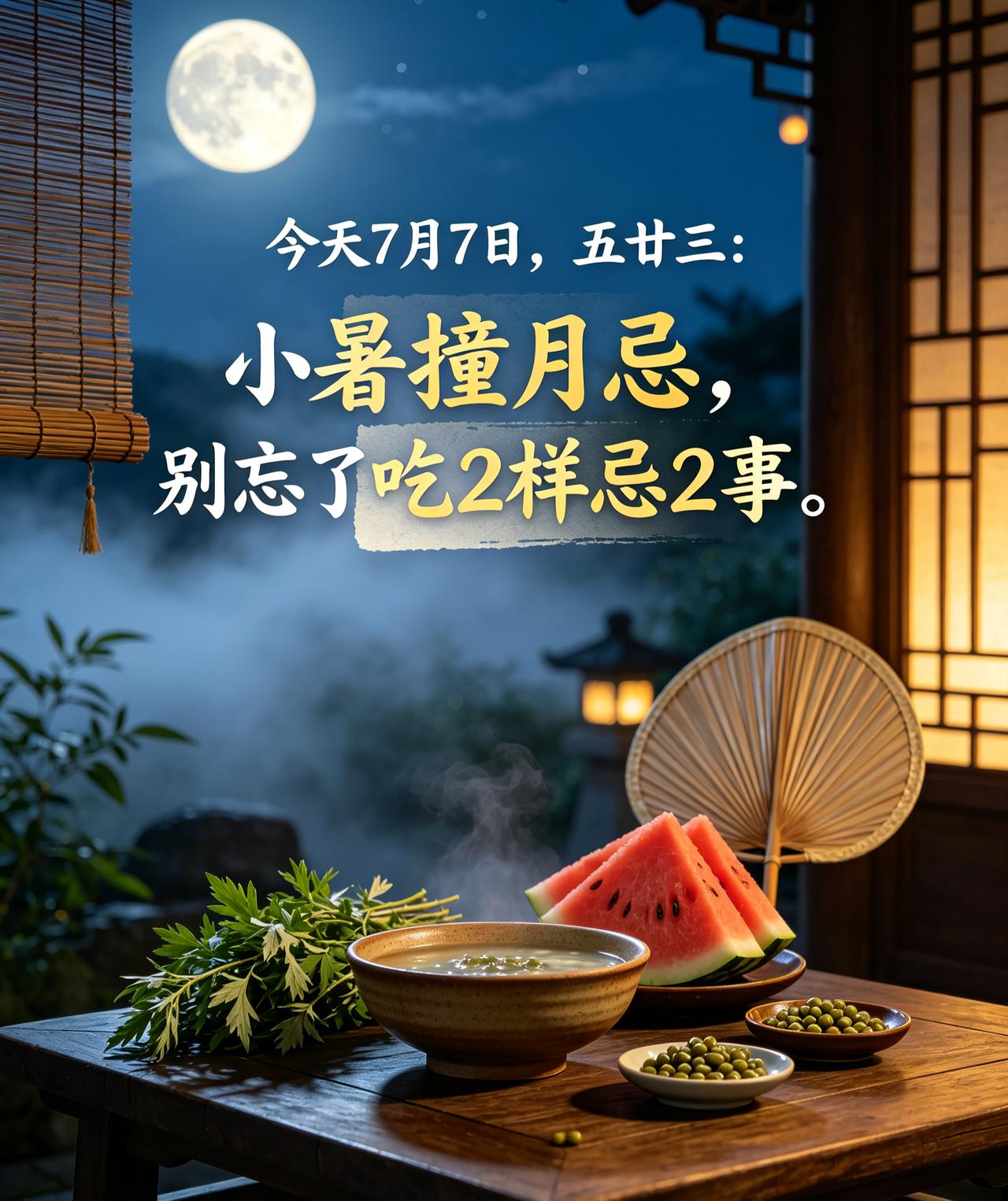 【7月7日｜农历五月廿三：今天四个日子叠一起，老规矩照做一遍，比转发啥都稳】

