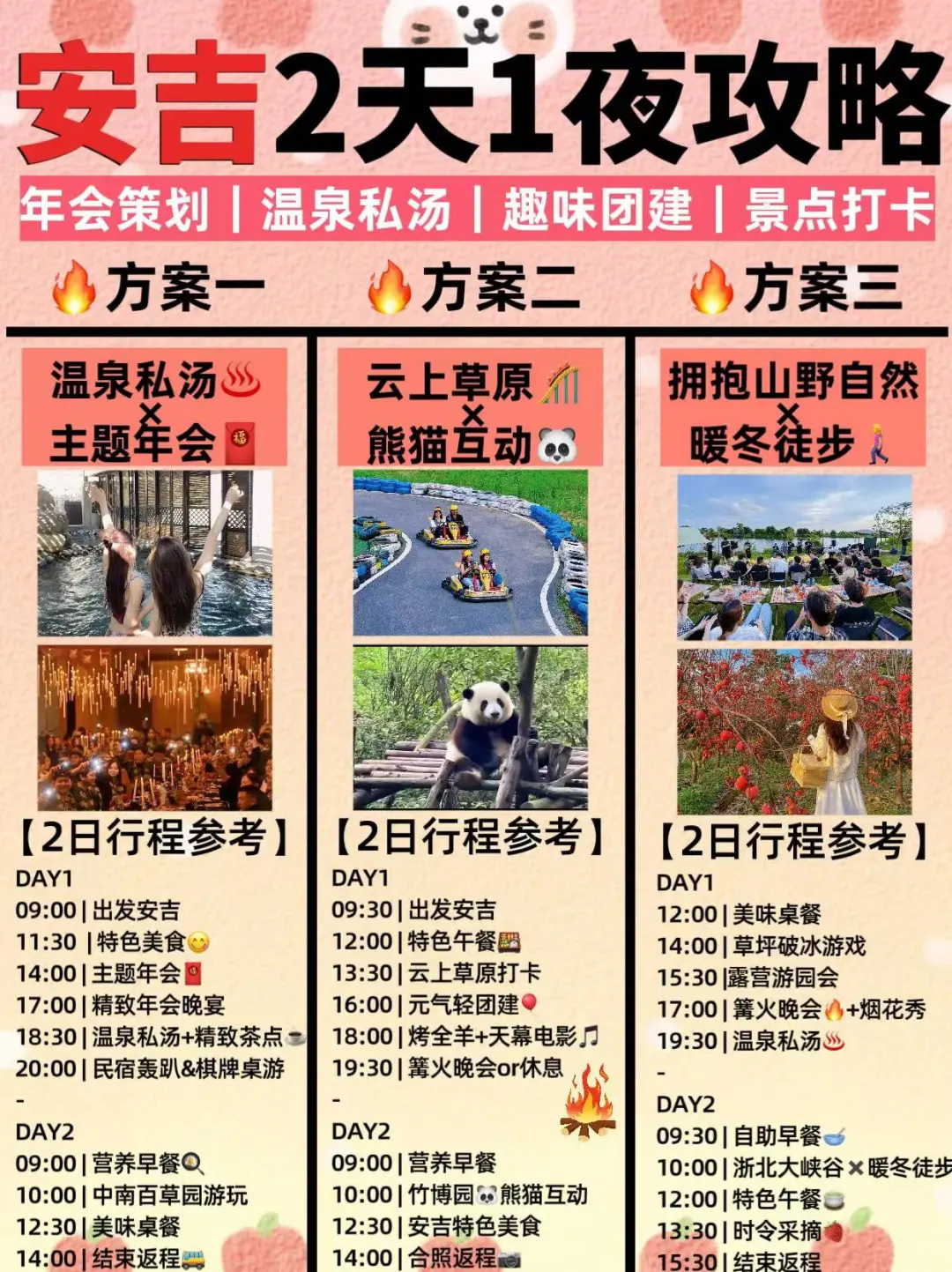 安吉蕞强团建攻略🔥一篇玩转两天一晚