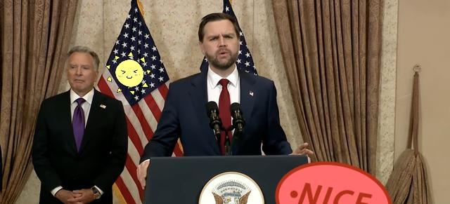 当地时间4月12日上午，美国副总统万斯在巴基斯坦首都伊斯兰堡塞瑞纳酒店举行新闻发