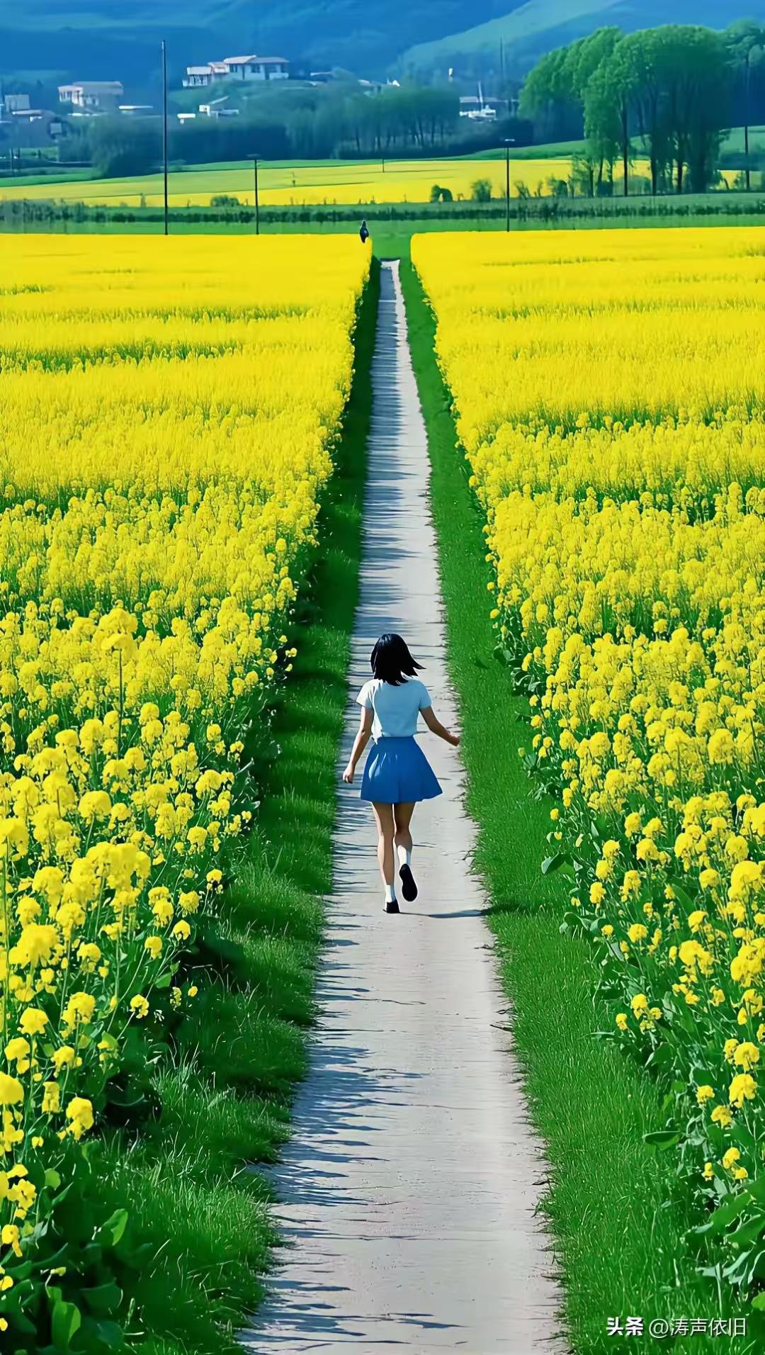 殿前欢·春启新程
暖风轻，
东风送暖踏春行。
万物复苏添瑞景，
丽日澄明。
人随