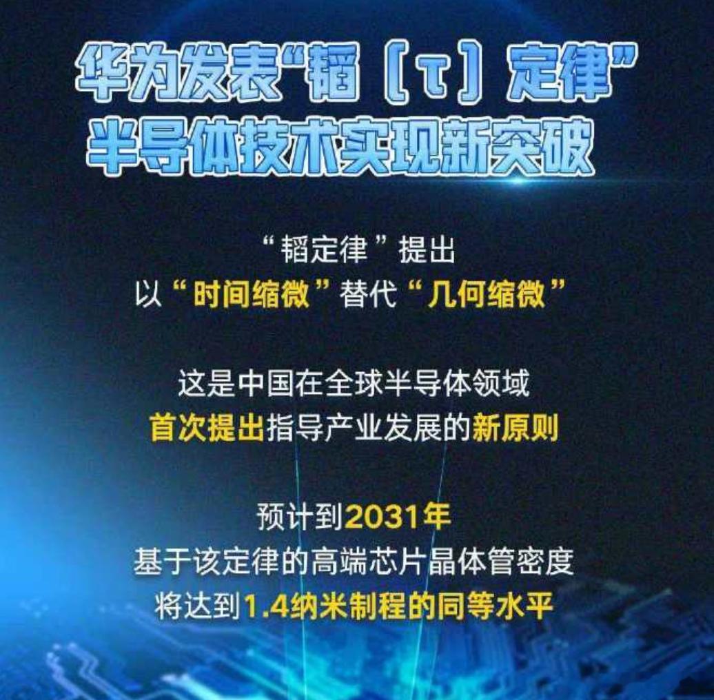 华为又整活儿了，推出了一个“韬（τ）定律”。我看很多人都晕晕乎乎看不明白，其实一
