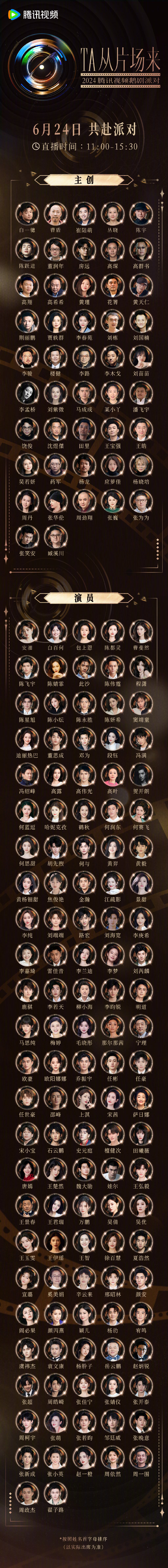 #鹅剧派对全阵容##鹅剧派对# 全阵容公开！40+剧组、170+艺人将会参加，真