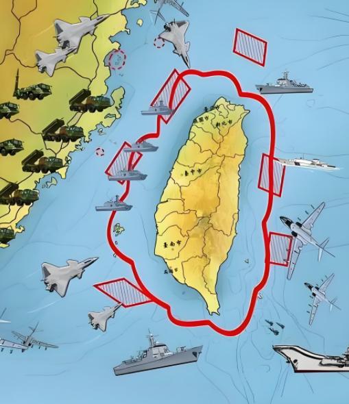 中国现在围岛，已经跟台湾没有关系了。

大陆把台湾当做一个诱饵，只要老美敢出动航