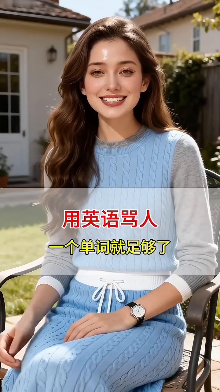 用英语骂人一个单词就足够了，这个词就是ass。因为在英语当中单词后面+ass马上