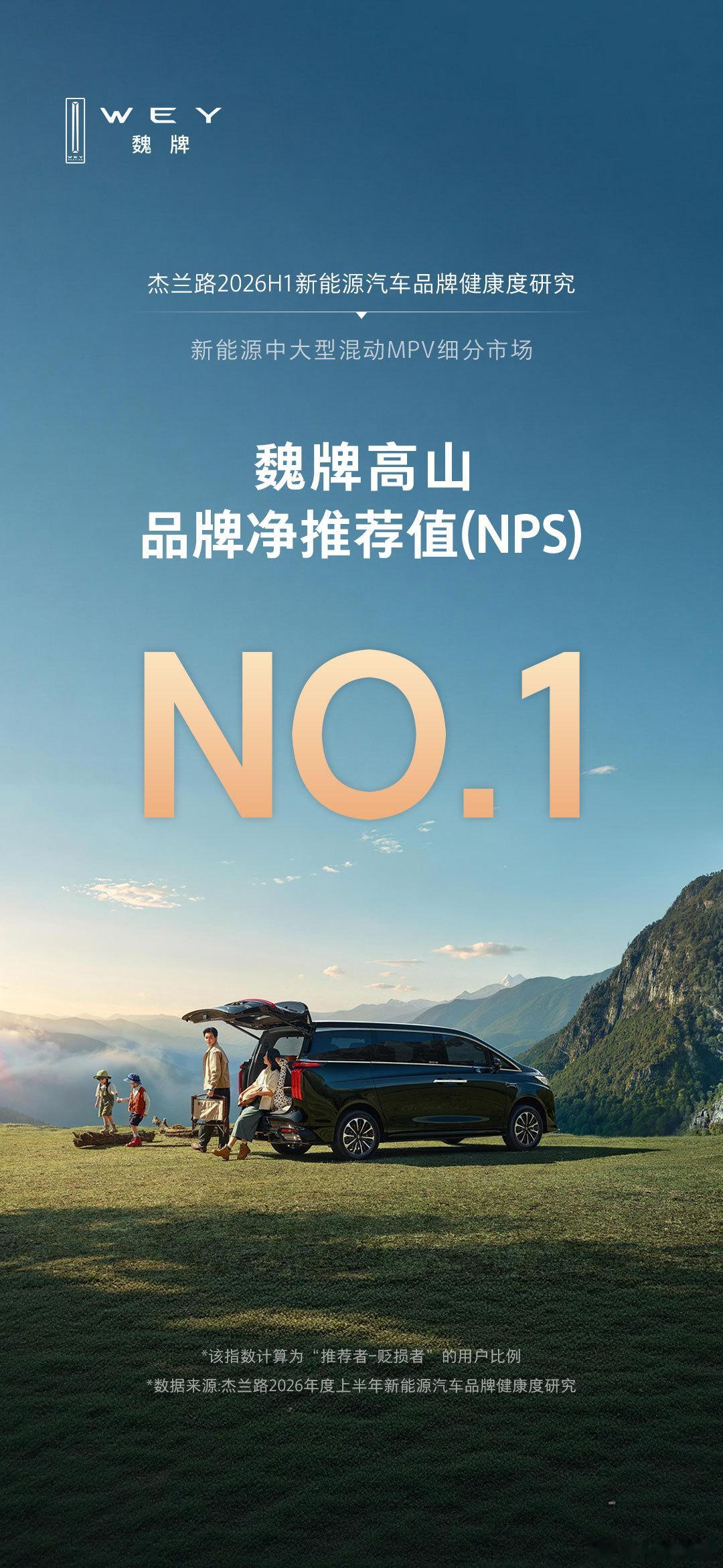 冠军答卷，致谢每一份家庭信赖魏牌高山，斩获 1-9 月新能源 MPV 累计销量冠