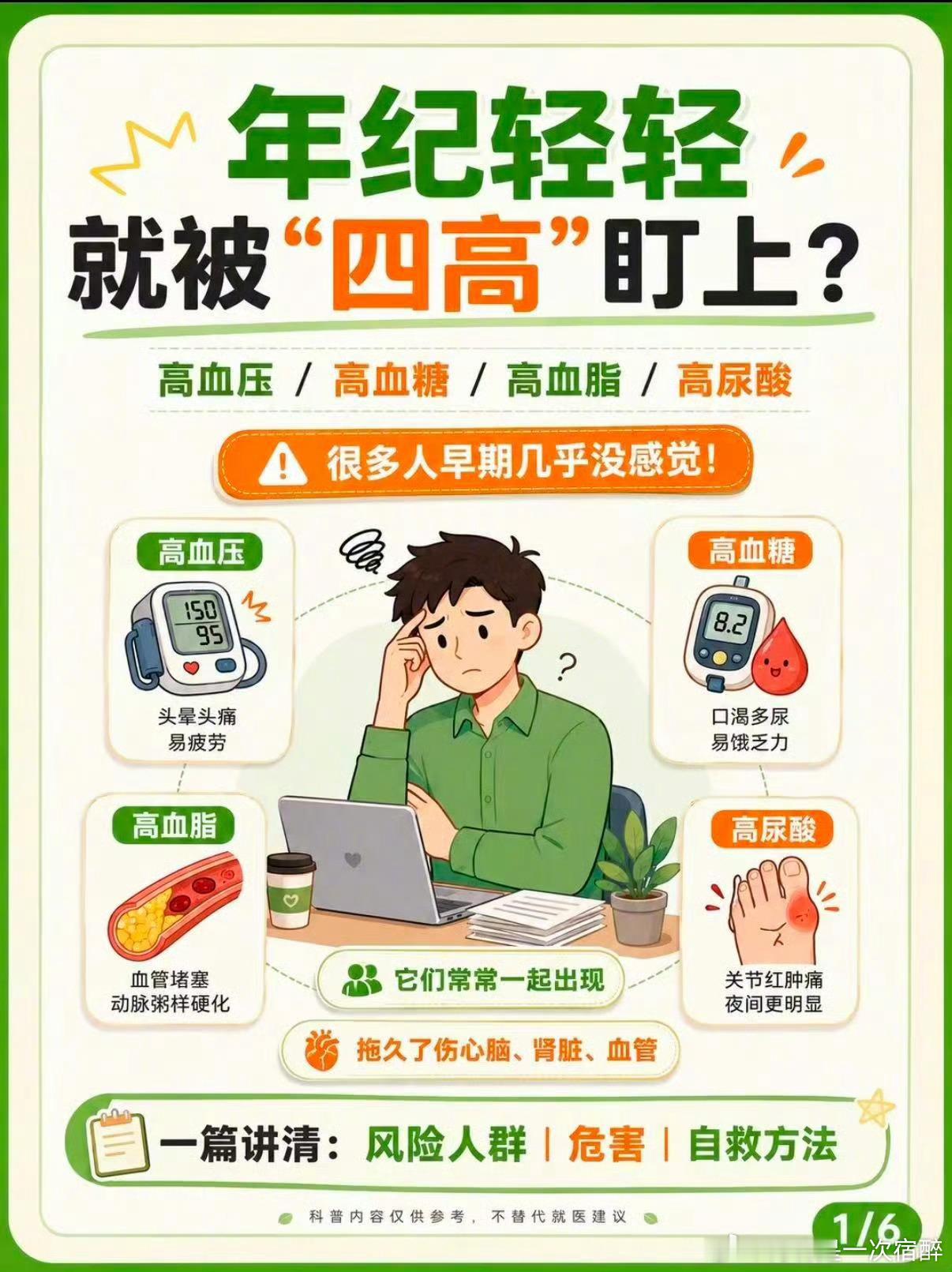 四高已经在悄悄围猎年轻人了现在不少年轻人尿酸悄悄超标，日常爱喝奶茶可乐，果葡糖浆