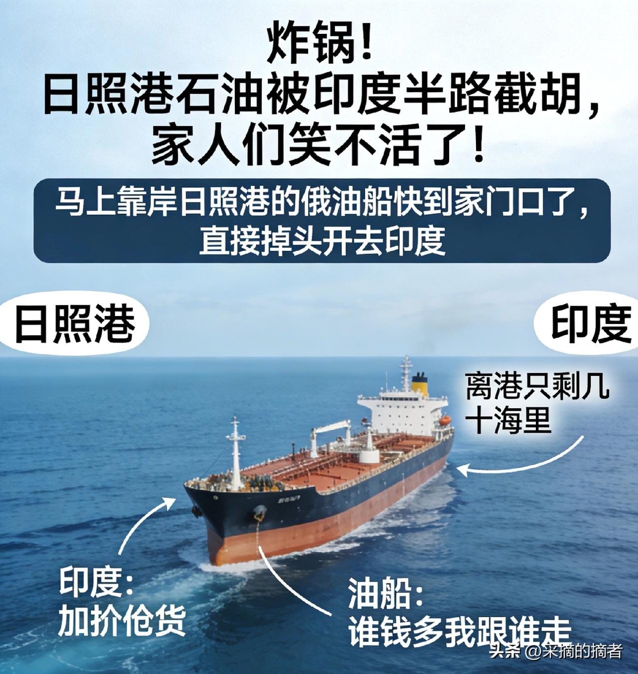 🔥 今日爆点：日照港原油被印度半路截胡（2026.3.19）
真的太离谱了！